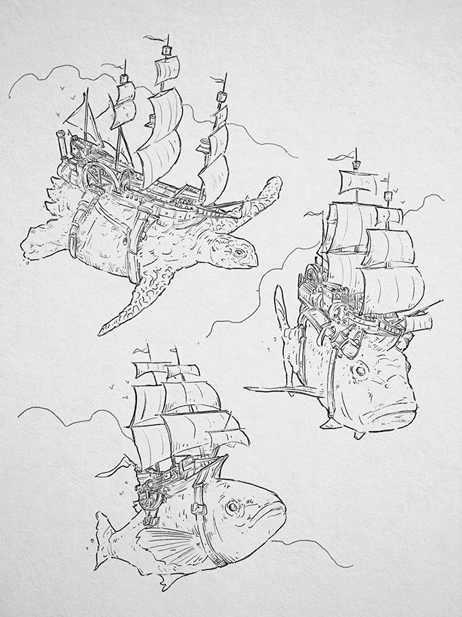 Bunch of #fish and #ships 