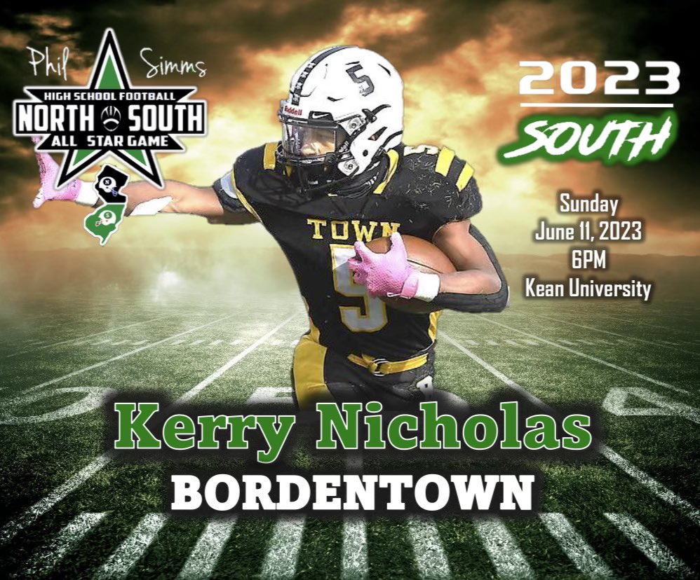 KerryNicholas4's tweet photo. Thankful and Blessed to announce that I have been selected to play in the Prestigious Phil Simms North vs South game here in the State of NJ.

@PSimmsNoSoGame
@brhsathletics
@MUCougarsFB 
@MisericordiaHFC https://t.co/cKHetssRFf