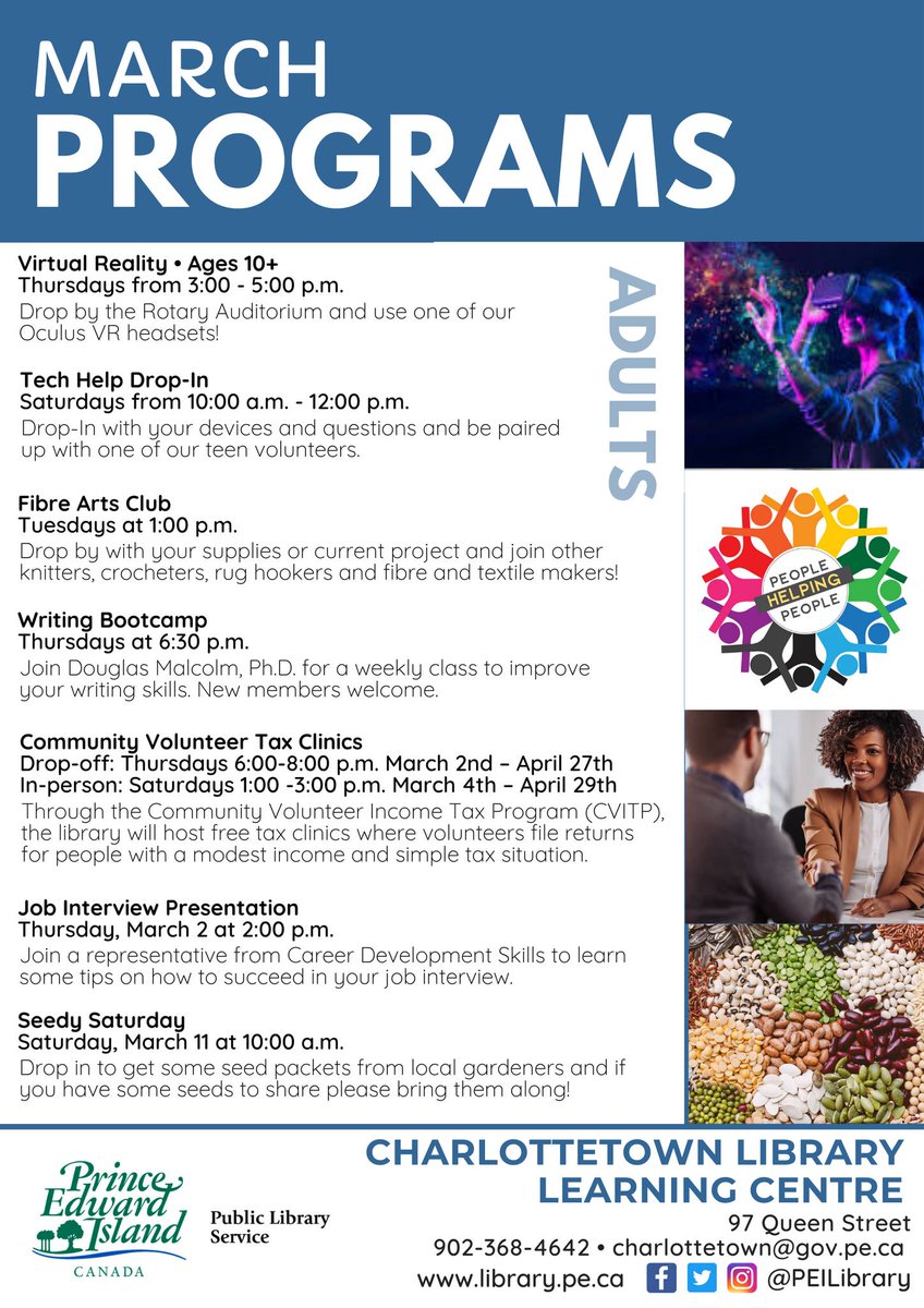 See what March has in store! @PEILibrary