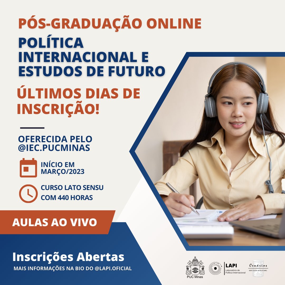 Inscrições prorrogadas até 06/03!

Mais informações em: linktr.ee/lapi_oficial.