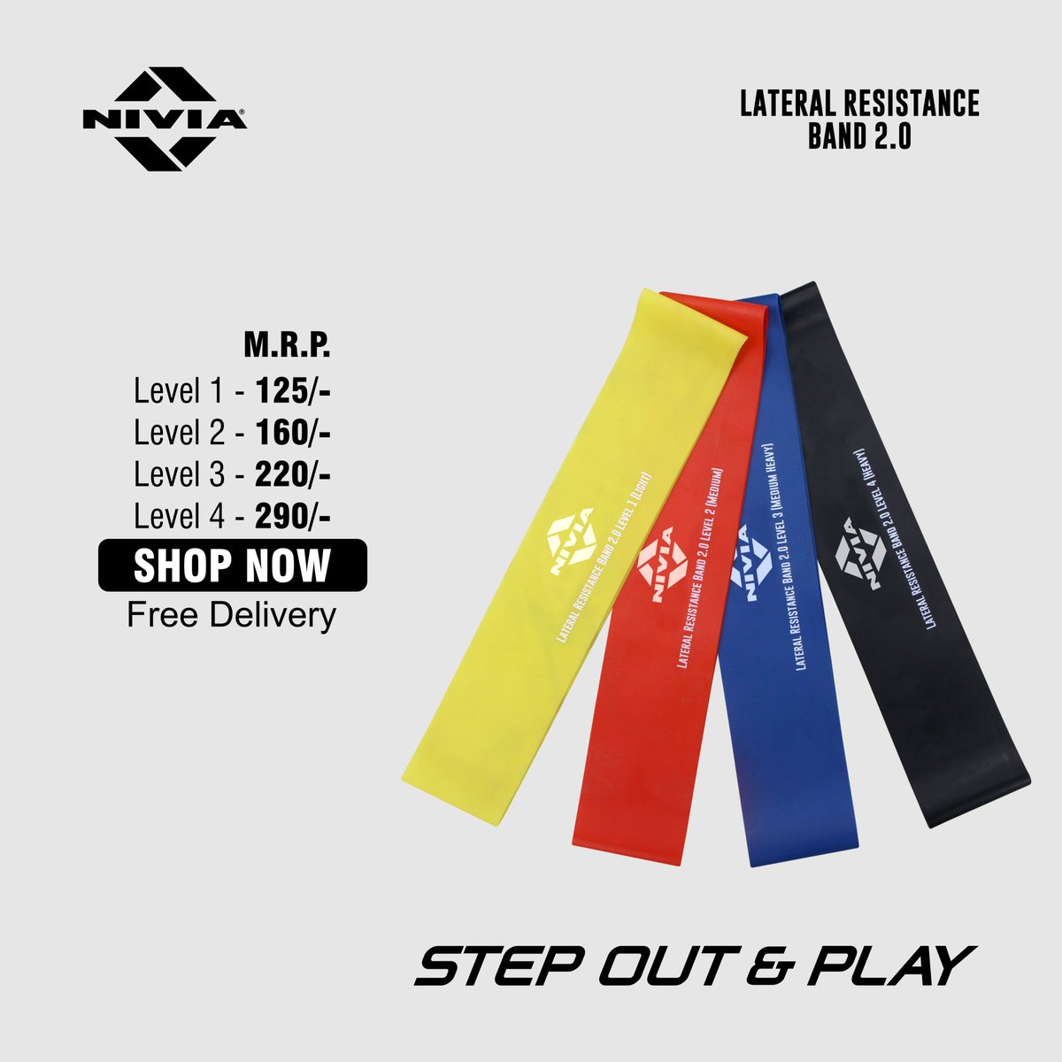 niviasports's tweet photo. Know your Gear
#Nivia Lateral Resistance Band 2.0 
#MoveUpWithNivia 
#StepOutandPlay
#NiviaSports
Available at https://t.co/qO6KAfsNN4 https://t.co/VkKlm2ESQF