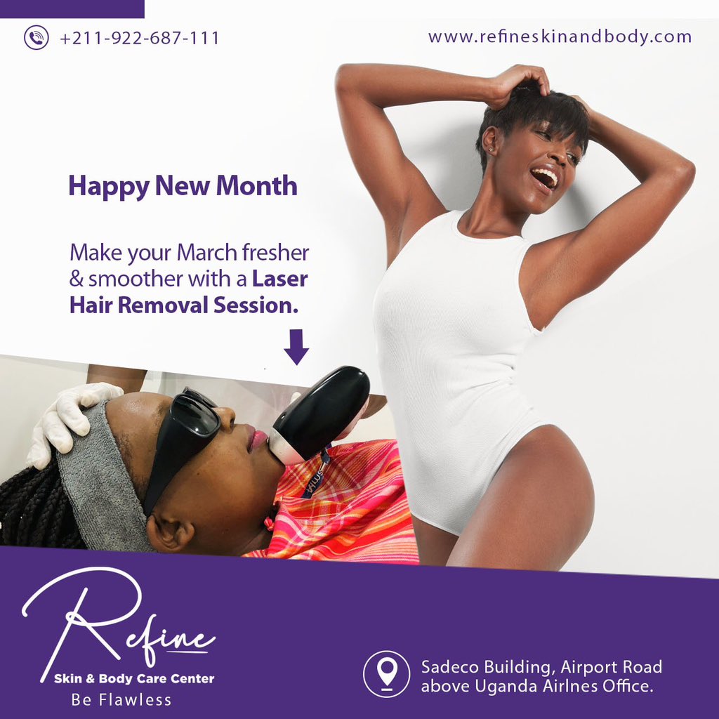 RefineSkin_Juba's tweet photo. Happy New Month ✨ 

Make your March fresher &amp; smoother with a Laser Hair Removal Session!

📞 📞  +211 - 922 - 687 - 111

#BeFlawless #BBTitans  #BBTitans  #bbtaitans #LaserHairRemoval #March #March2023 #SmoothMarch #wednesday https://t.co/apsSLukfKt