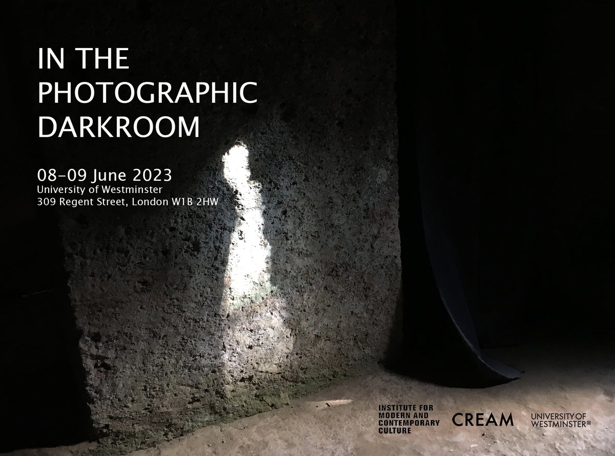 Join us in June, online or in person in London, to discuss all things darkroom! With keynotes by @JTuckerHistory and Michelle Henning, and 8 exciting panels on past and present darkroom spaces and cultures. For more info and bookings, please visit: sites.google.com/my.westminster…
