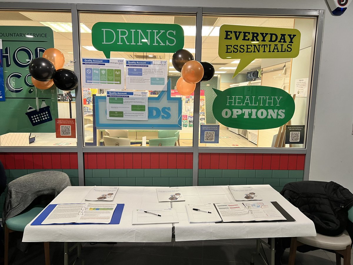 Katwoman7558_'s tweet photo. Come and see us today in the Atrium of @WhitHealth where we have our stall around our #qualityaccount we want to hear from you with what you think our priorities should be for 2023/2024 https://t.co/0Jx52BO9bu