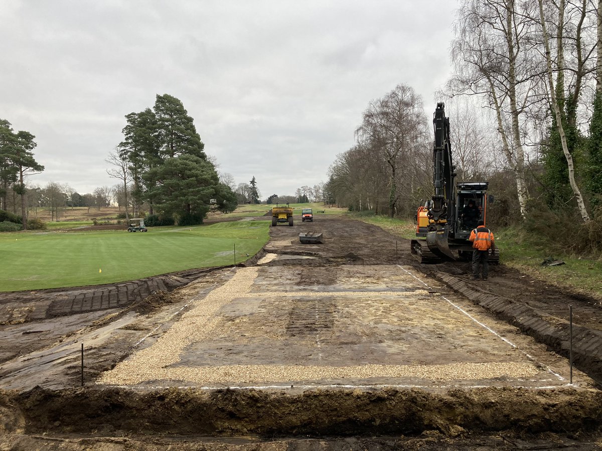 Restoration work going well on 15th and 16th holes <a href="/NorthHantsGC/">North Hants GC</a>