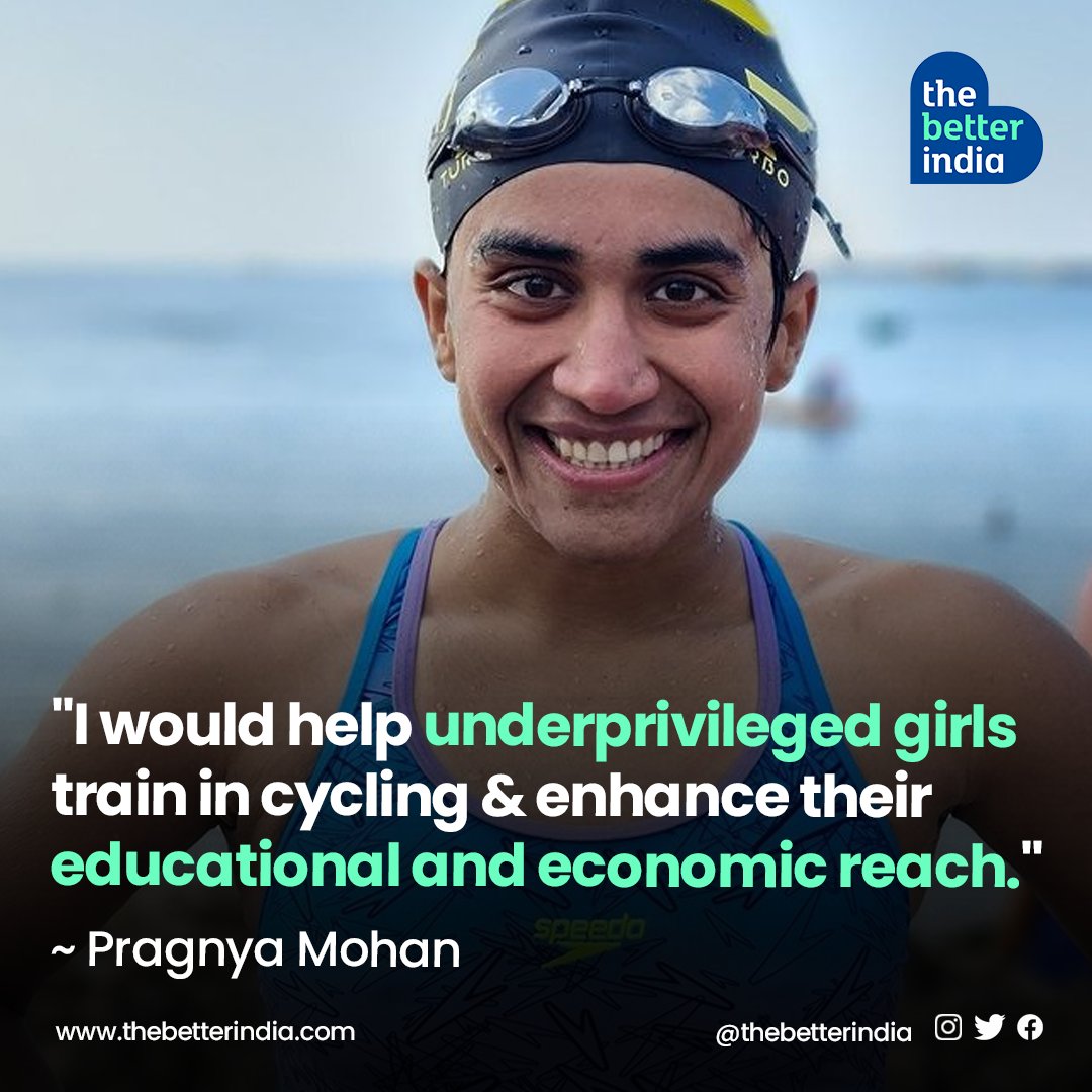 'There are a lot of restrictions that girls face in our society, including how much time they can spend outside the home every day. @pragnyamohan #Triathlete #IndianAthlete #WomenInSports #Inspiration #Gujarat
