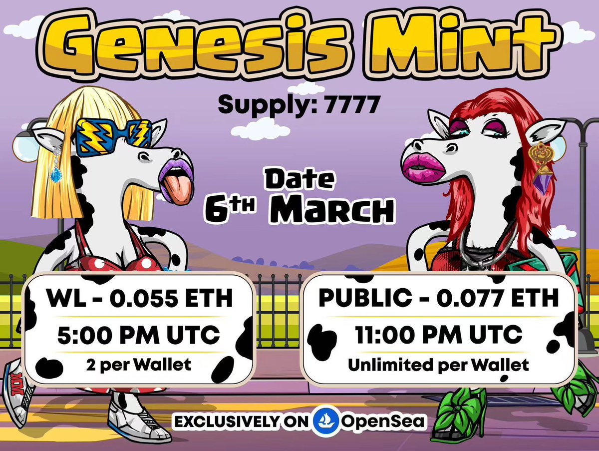 BiBiCrew_'s tweet photo. ♥️ BiBiCrew 👅 x Moonie Moo🐮♥️

We are excited to giveaway 3 X WL spots for @MoonieMooIO Genesis Collection by Keith Chapman, the creator of Paw Patrol, a global cartoon empire!

1️⃣Follow:

@MoonieMooIO
@BiBiCrew_ 
@BiBiRider_ 

2️⃣Like, retweet, tag 1 friend

⏰24 hours https://t.co/k3nfcZgr0n