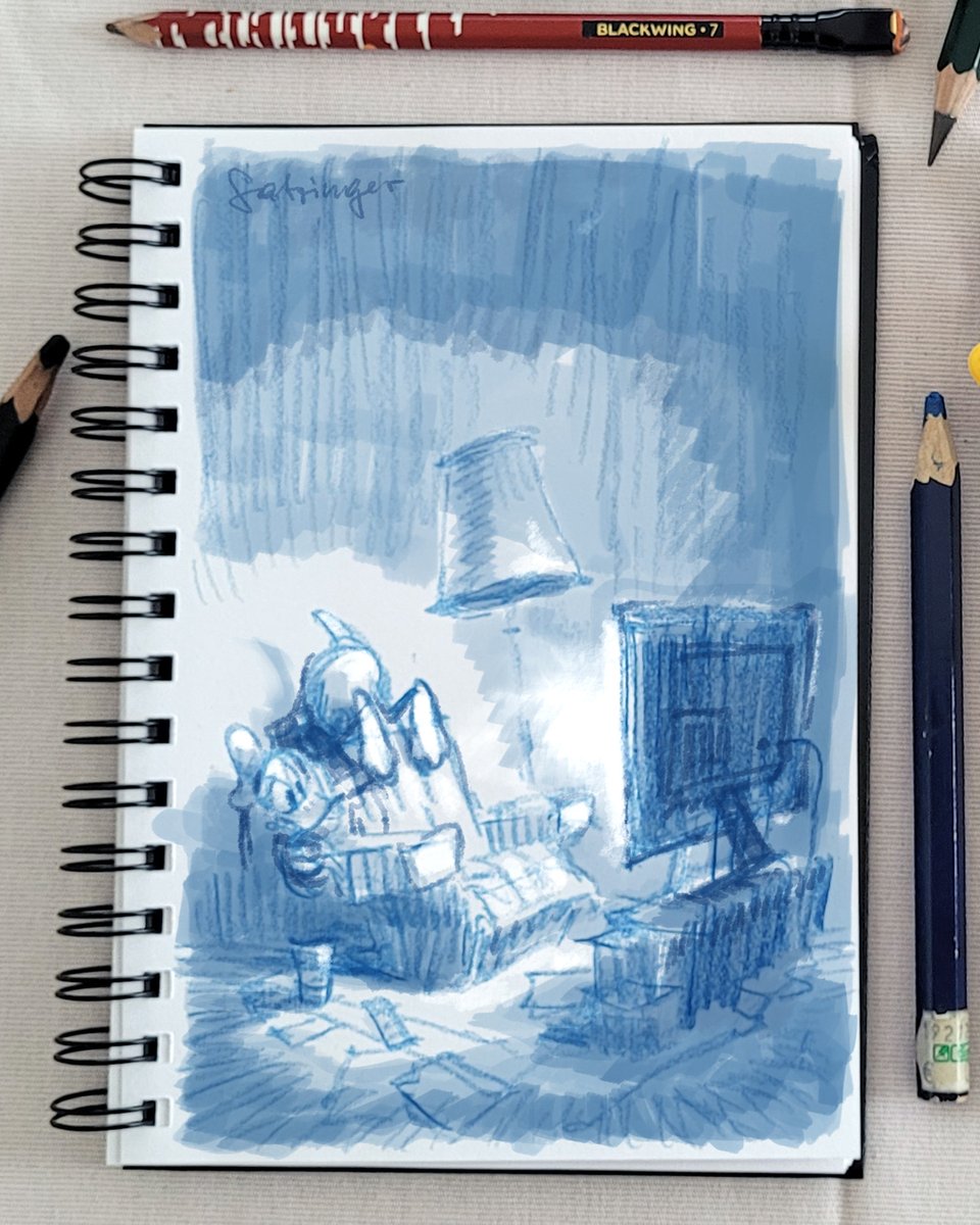 papierwanderer's tweet image. Speed digital #shadingtest. The initial #drawing was done with a regular jumbo size #bluepencil on paper, the rest of it was executed in #Photoshop. paperwalker.blogspot.com/2023/03/donald…

#DonaldDuck #conceptartwork #newprocess #roughdesign #sketching #DenisPierreFilippi #FlorianSatzinger