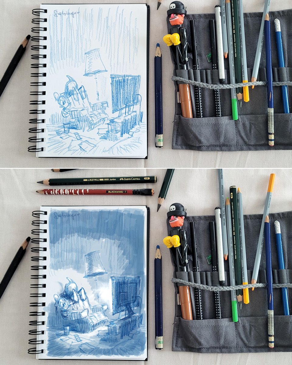 papierwanderer's tweet image. Speed digital #shadingtest. The initial #drawing was done with a regular jumbo size #bluepencil on paper, the rest of it was executed in #Photoshop. paperwalker.blogspot.com/2023/03/donald…

#DonaldDuck #conceptartwork #newprocess #roughdesign #sketching #DenisPierreFilippi #FlorianSatzinger