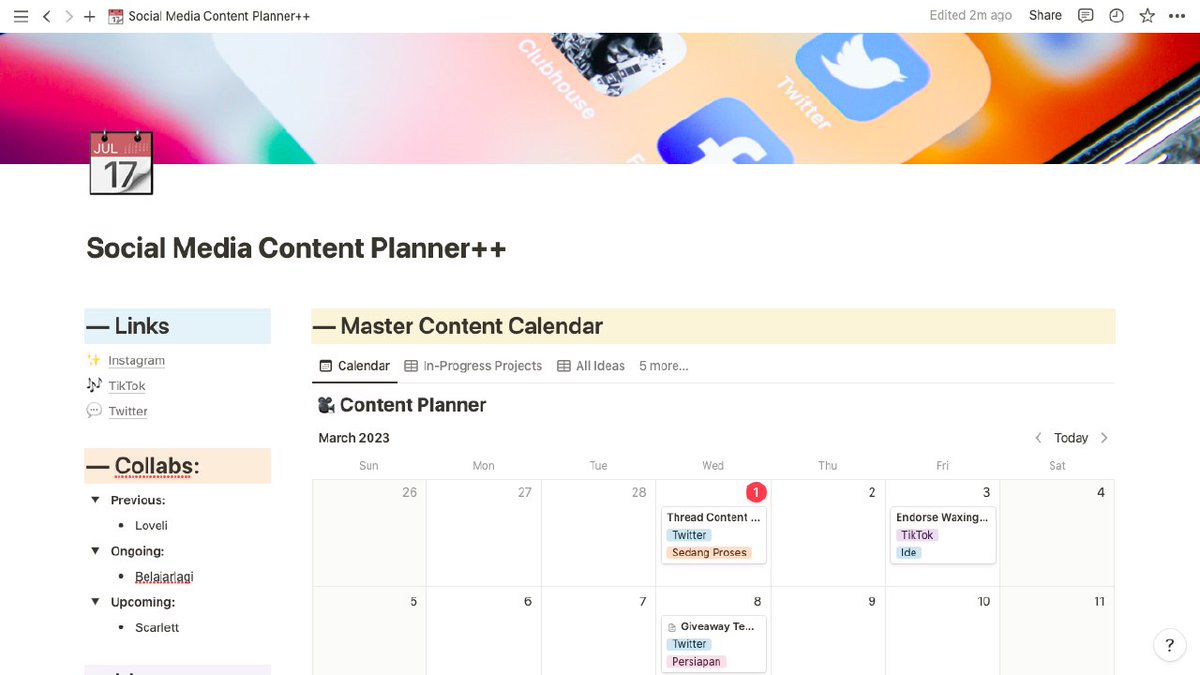 "Mas, kalo mau jadi content creator harus mulai dari mana? Aku bingung"

Salah satu step awal jadi content creator itu harus punya content plan

Aku ada bikin template Social Media Content Planner

Cocok buat kamu yang bingung harus bikin konten dari mana!

🚀 A Thread