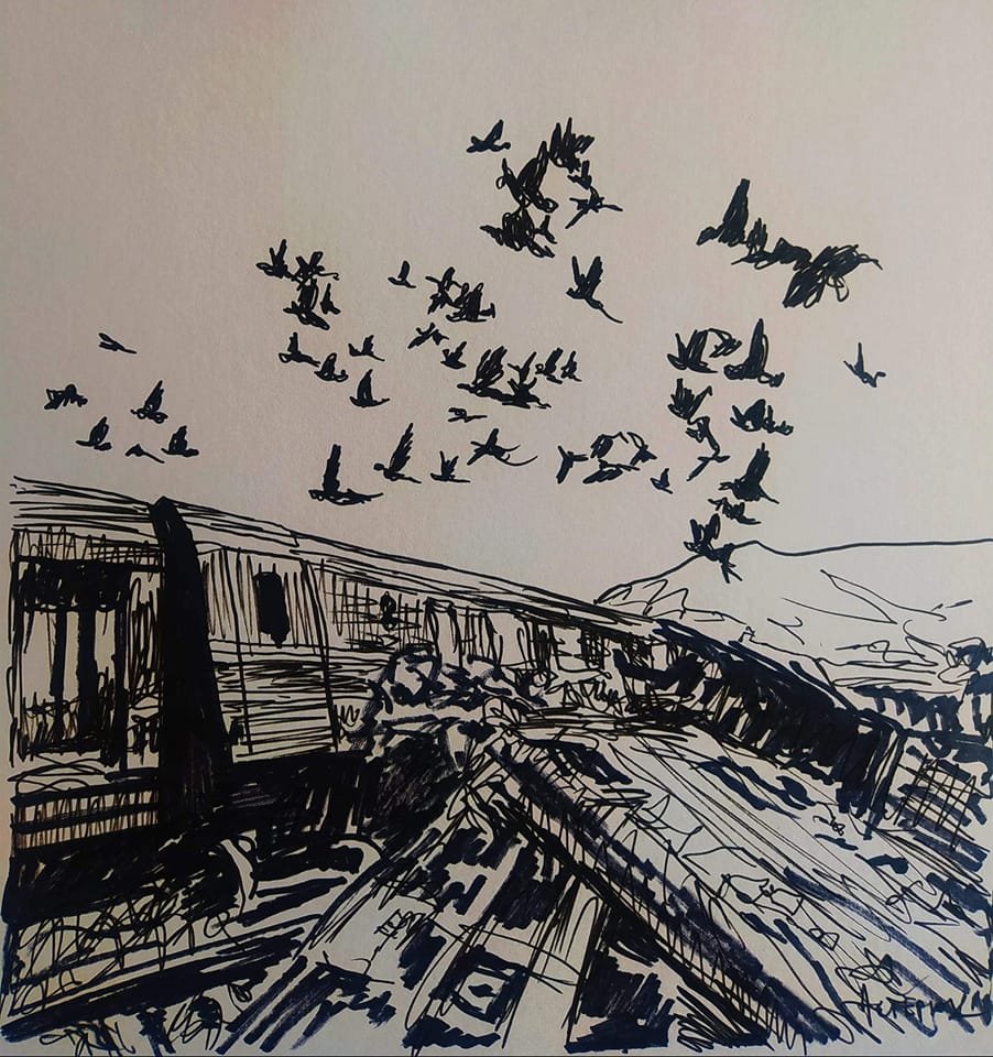 March 1st today but spring has not come to #Greece as the country enters a 3-day period of national mourning for the victims of the train collision at  #Tempi 
"That night the wolves were silent, because the people were screaming..."