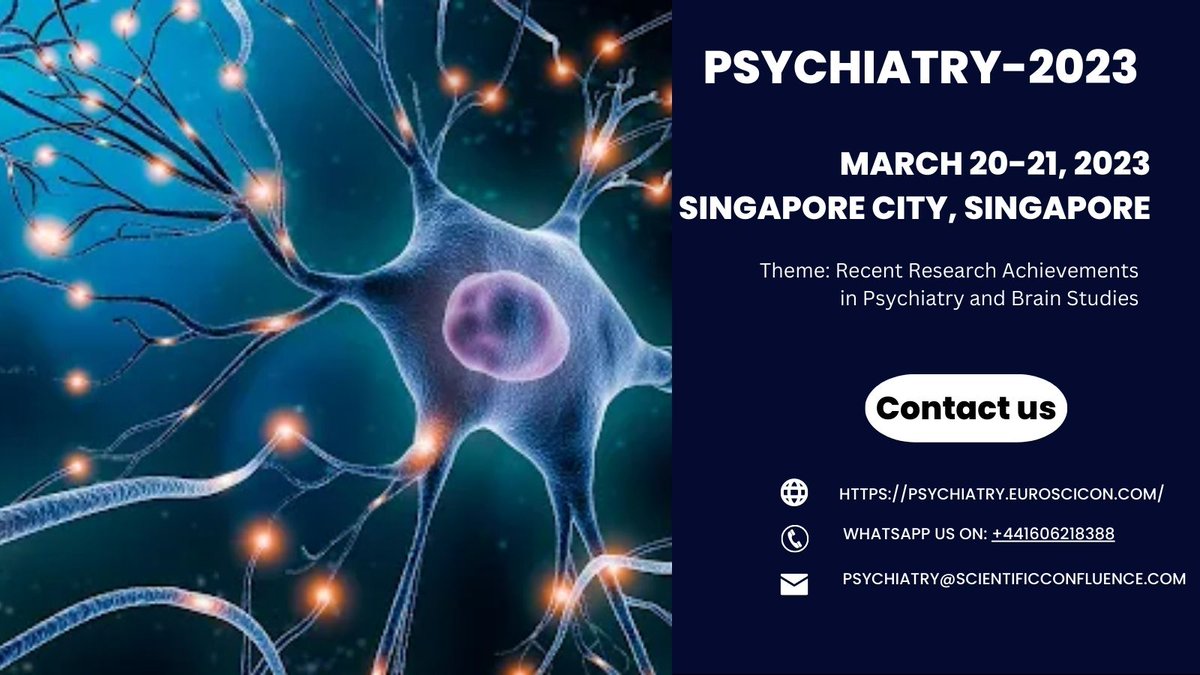 SamuelT96961191's tweet photo. Meet #psychiatrists #doctors #scientists at International conference on #Psychiatry #psychology and #brainstudies scheduled on March 20-21, 2023
#mentalhealth  #MentalHealthAwareness #dementia  #Schizophrenia #epilepsy #Alzheimers  
@PsychiatryUcsd @VUMCPsych @MHCC_ @mentalhealth https://t.co/IyPni5BZHt