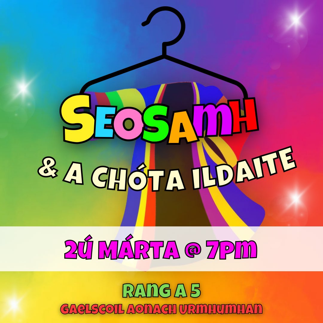 Tá dráma rang a 5 ar siúl ar an Déardaoin ag a 7pm i halla na scoile. Tá na páistí tar éis an t-uafás oibre a chuir isteach sa dhráma. GO GO JOE 🎶 <a href="/GaelscoilAU/">GaelscoilAU</a>