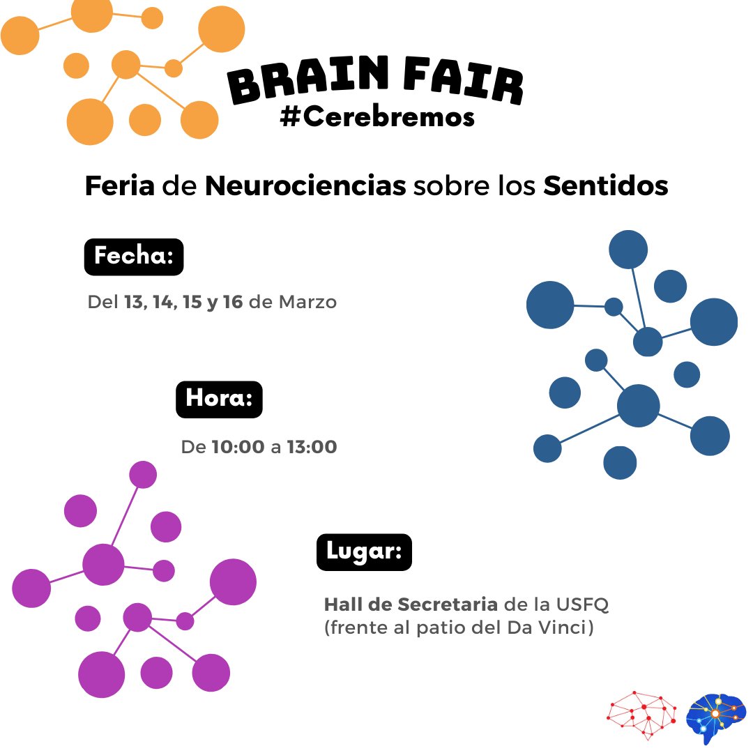 Neuro_USFQ's tweet photo. No te pierdas de nuestra #brain Fair (13-14.03.23) y todo lo que tenemos preparado para la #BrainAwarnessWeek #Cerebremos

@usfqcocisoh @usfq @clubpsicologiausfq @gobeusfq @danafoundation

#brainart #usfq #neurociencias #neuroscience #neurocienciasusfq 

#baw2023 #sciart https://t.co/TBD7cS0ODn
