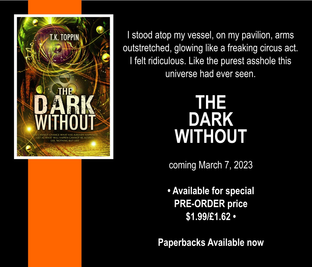 6 more days until my 10th book, The Dark Without is released into the wild! Here's a little snippet to whet your appetite.
#newnovel #newbook #newrelease #scifibook #booksbybarbadians #barbadianauthor #indieauthor #booksnippet #comingsoon