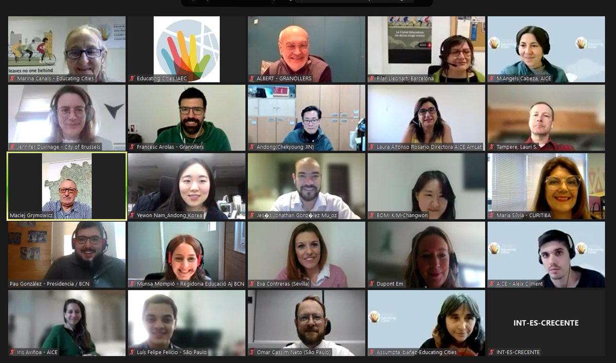 EducatingCities's tweet photo. 🔻Today the IAEC Executive Committee meets to prepare the March General Assembly!
🔻Hoy se reúne el Comité Ejecutivo de la AICE para preparar la Asamblea Ordinaria de marzo!
@CE_AmLatina @alfonsolaura @BCNeducadora https://t.co/84FP5YgpjM