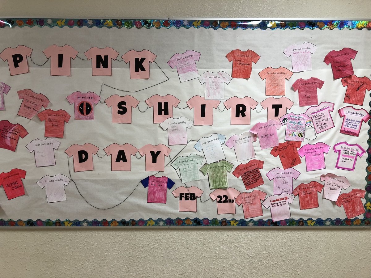A big thank you to our leadership group for their awesome work on Pink Shirt Day. They had students wrote down ways they would support a welcoming and caring environment! Way to go, Cougars!