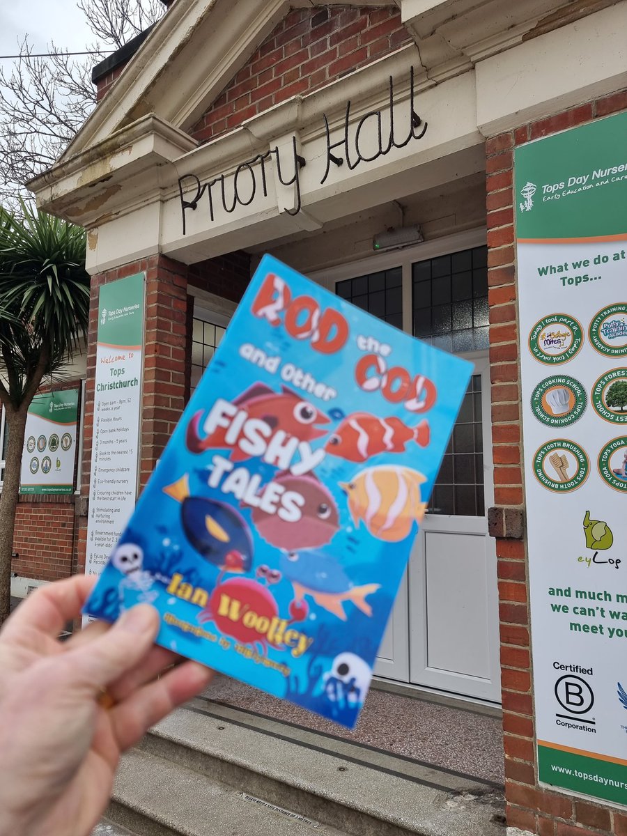 RodTheCod's tweet photo. I'll be visiting the beautiful Dorset Town of Christchurch tomorrow to read a few fishy tales at @topsdaynursery . Parents can also get a signed book on the day. #RodtheCod #authorvisit https://t.co/ObmrJCSVgF