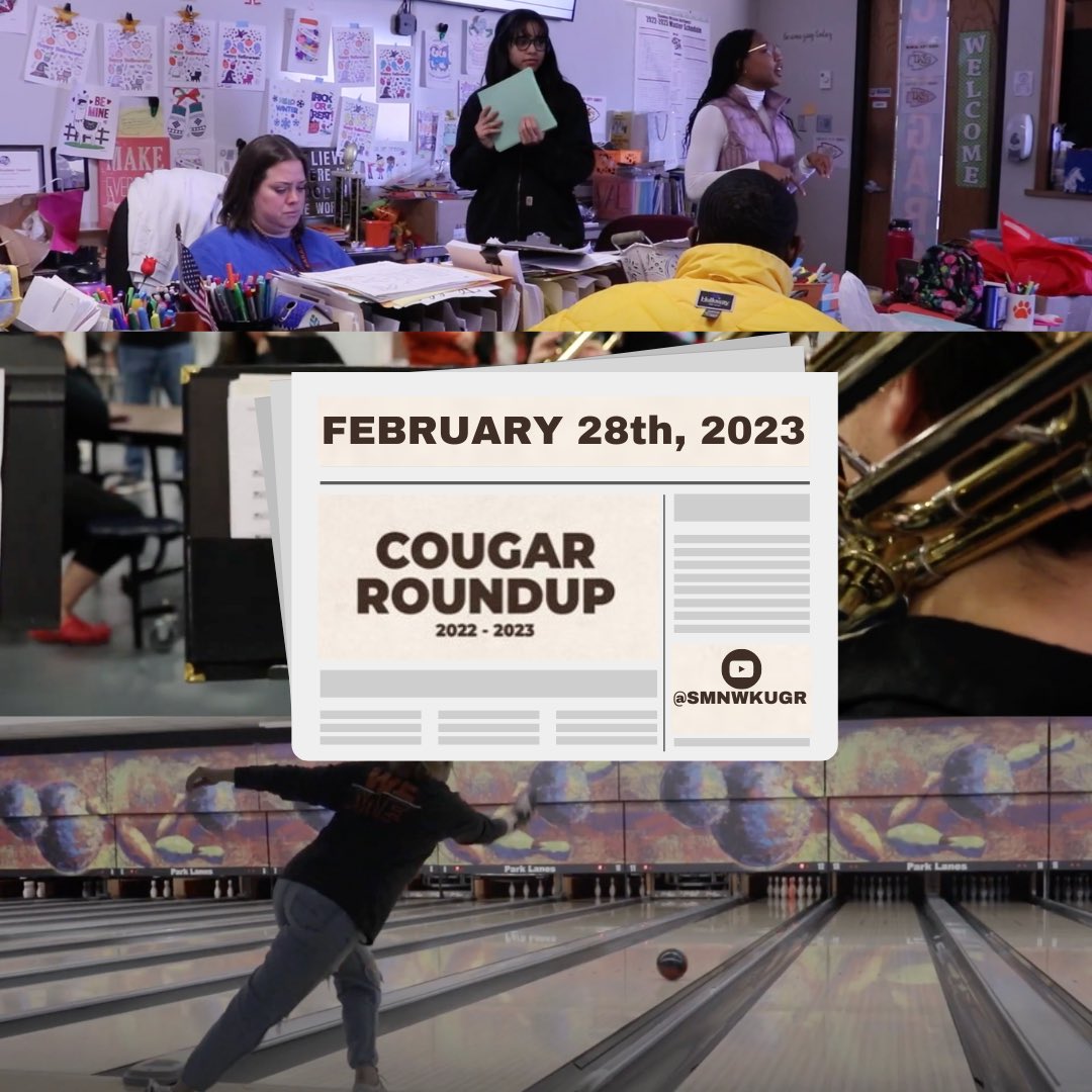 In case you missed it yesterday, the new episode of Cougar Roundup is out now!! Learn more about Band Chili Night, Mrs. Dent, and bowling. Watch it now at youtu.be/KZqaQiPLIqY