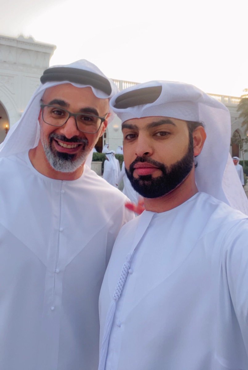 سمو الشيخ #خالد_بن_محمد_بن_زايد #آل_نهيان 
و عمر مسلم المنهالي 
في برزة قصر البحر