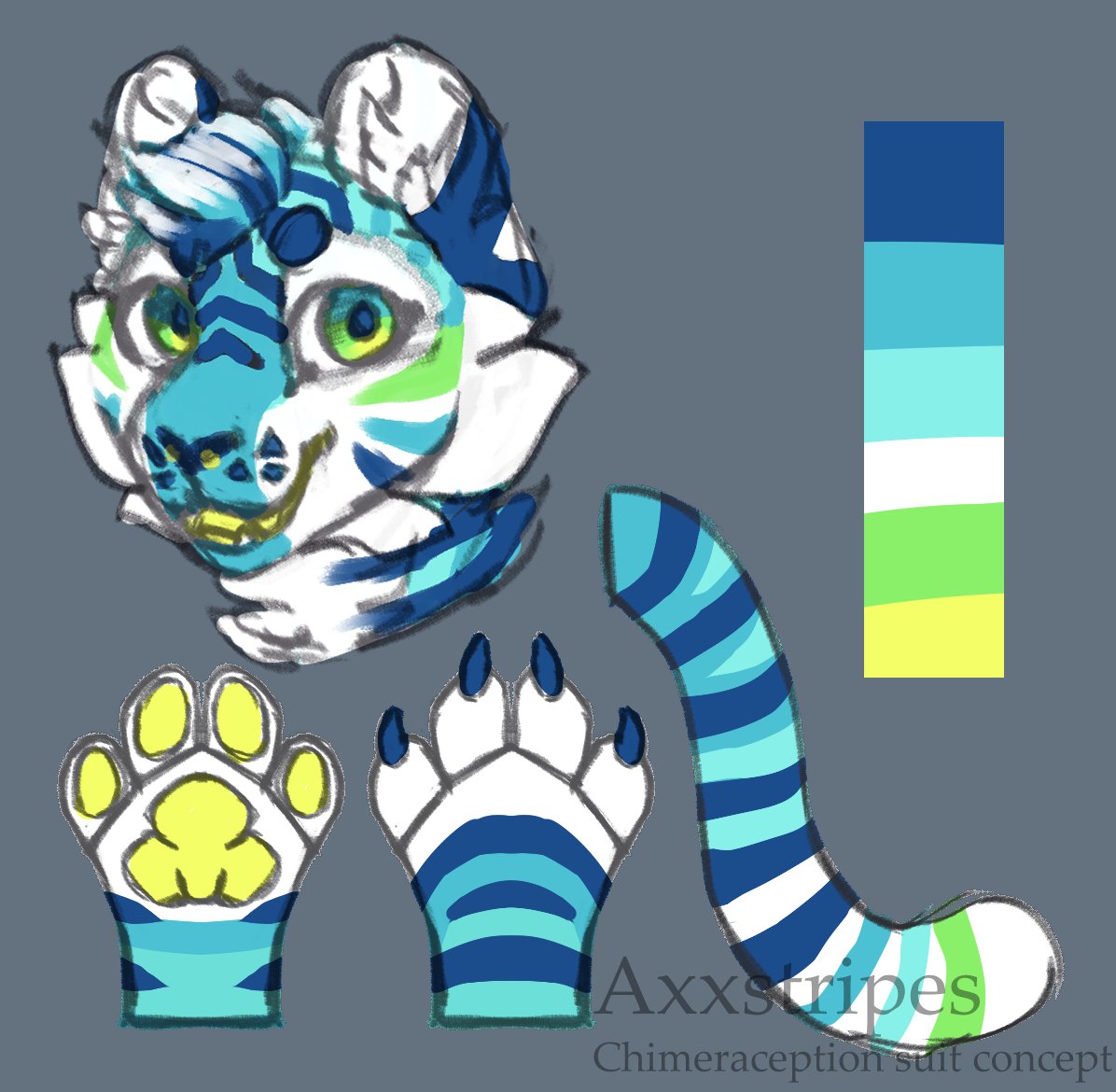 Blue tiger coming soon
#fursuitmaker #furry