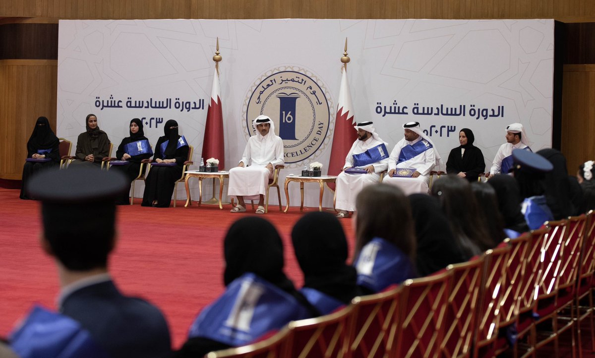 أهنئ الطلبة المتميّزين على تفوقهم وإنجازهم متمنياً لهم التوفيق في مساراتهم القادمة، قطر تفخر بكم وتزدهر بعزمكم واجتهادكم. 
#بالتميز_نبني_الأجيال