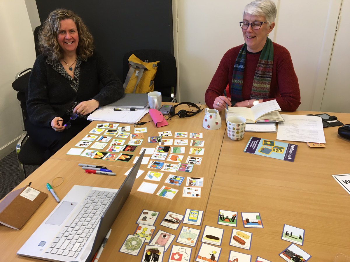 TalkingMats's tweet image. Thanks to everyone who trialled our #talkingmats funeral planning resource - had a meeting this morning to integrate the feedback - going for launch on 10th May - watch this space …..