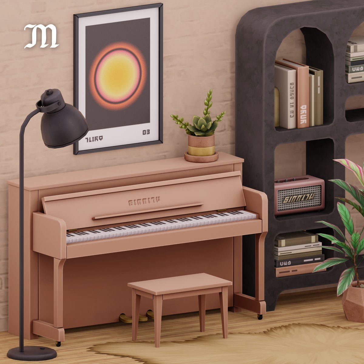 myshunosun's tweet photo. I'm back with a new set! Simmify Music Nook Part 2 includes 8 new buy mode items, including a new upright piano ✨

✨Get the set for free:
https://t.co/FBcHG8wwmG

✨Support me on Patreon:
https://t.co/82B17sl7bs

#TheSims4 #s4cc #EACreatorNetwork https://t.co/8031m0ojNE