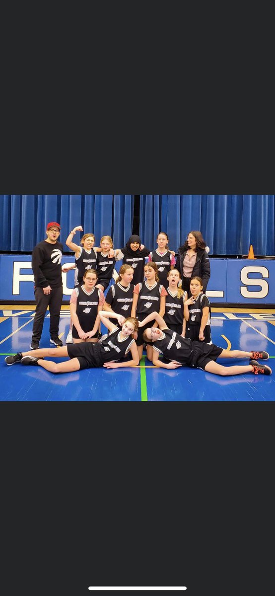The Grizzlies Girls B Basketball team! They ended their season with a 5-1 record during their exhibition games. 👏 Today they played in a tournament and came out with two losses and two ties, but they were proud and happy anyway. Thank you, coach  Roger and Mrs Chiasson!