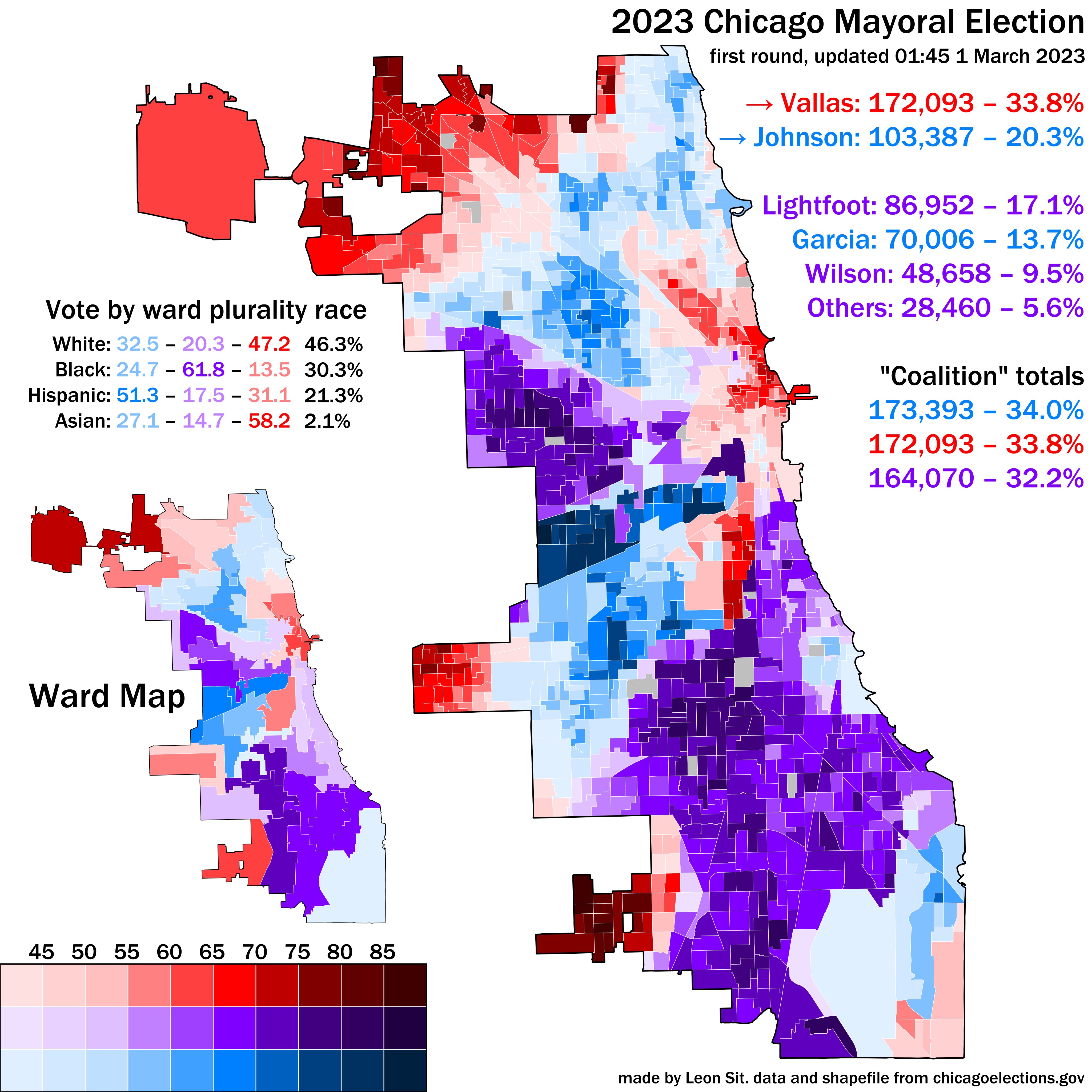 Chicago Mayoral Election Results By Ward