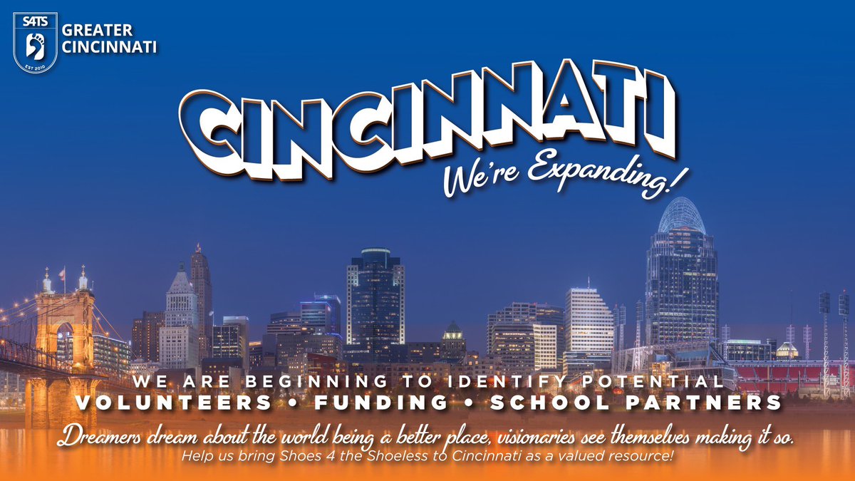 🎤Start spreading the news🎤

S4TS is in the early stages of conversations and looking for more surrounding expanding more fully into the Greater Cincinnati region. 

Please RT and share with friends, family, &amp; co-workers as we need to develop a funding and volunteer base!