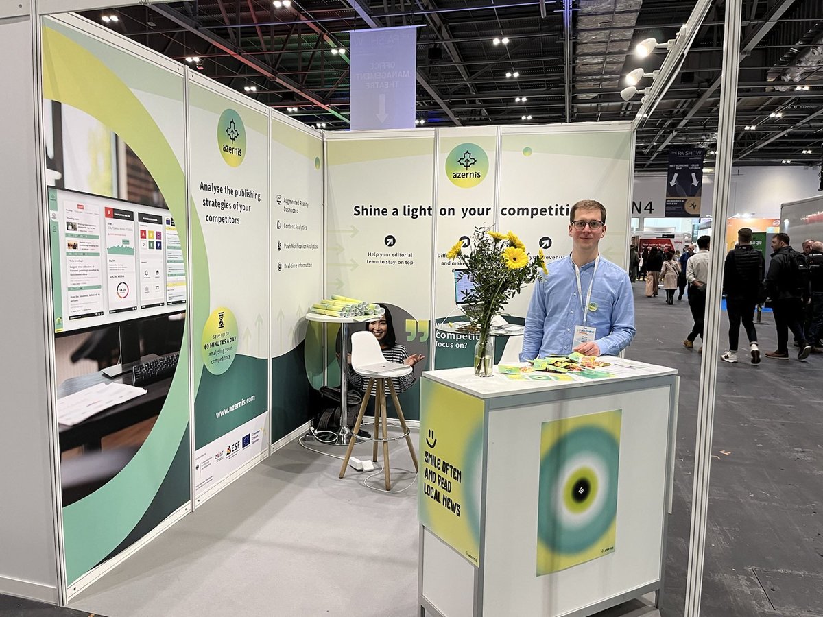 The <a href="/publishing_show/">The Publishing Show</a> starts today!
Meet us at booth B22PS and find out how you can analyse the publishing strategies of your competitors and save up to 60 minutes every day.

Stay on top of the competition and start into the data age of competition monitoring with <a href="/azernis/">azernis</a>!