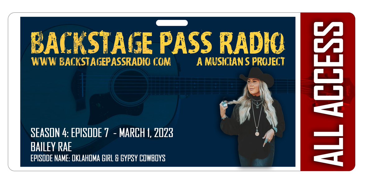 ⭐️ New Episode ⭐️

S4: E7: Episode 7 is my interview with Oklahoma singer/songwriter <a href="/baileyraemusic/">Bailey Rae Music</a> 
 
The interview can be found at backstagepassradio.com
Backstage Pass Radio

#BaileyRae #BaileyRaeMusic #TheVoice #RandyHulsey #RandyHulseyPodcast #backstagepassradio