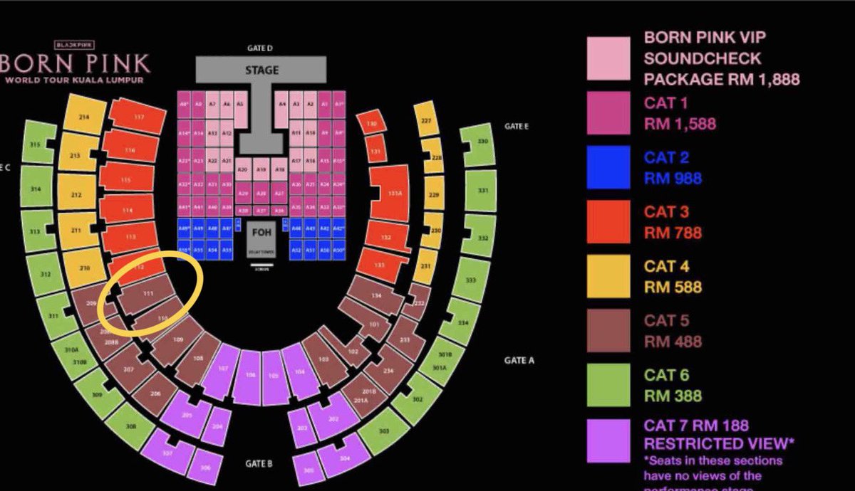 【WTS BLACKPINK CONCERT】

1 x CAT 5 Section 111 
Original Price🎫🎫🎫
Rm488

💌DM if you interesed
#BLACKPINK 
#BORNPINKinMY 
#BORNPINKinKL
#BLACKPINKconcert