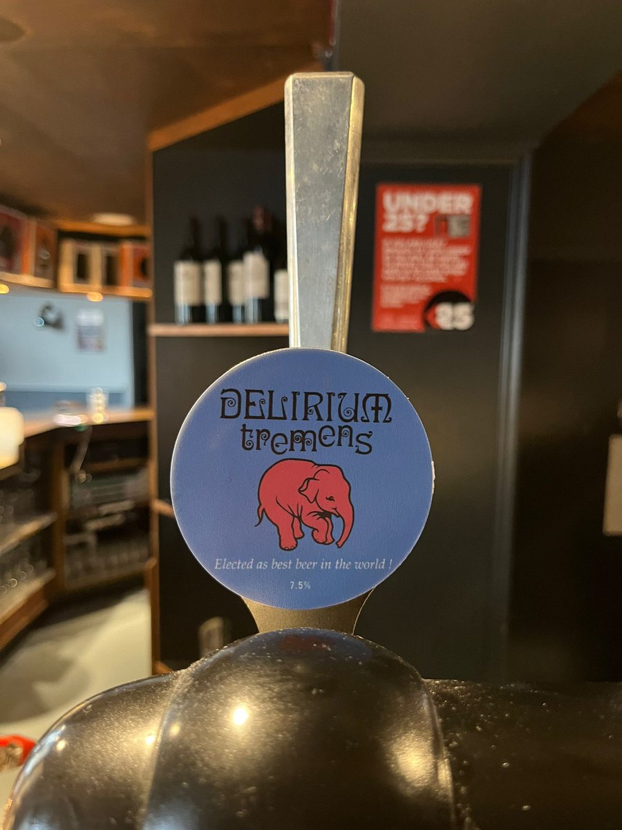 BEER ALERT!
Introducing to the lineup-  <a href="/Deliriumbrewery/">Delirium Brewery</a> Delirium Tremens.
A Pale Blond, offering palate warmth and a characterful roundness, leaving a long-lasting strong and dry bitterness to the aftertaste, yet a malty and slightly spicy aroma.
Come down and try it today!
