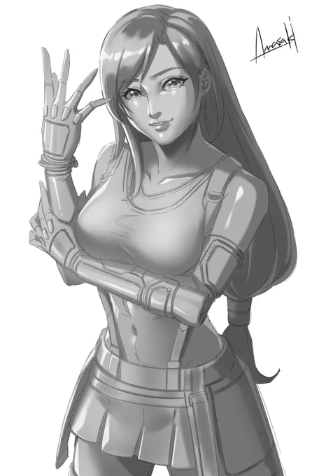 落書きティファ 