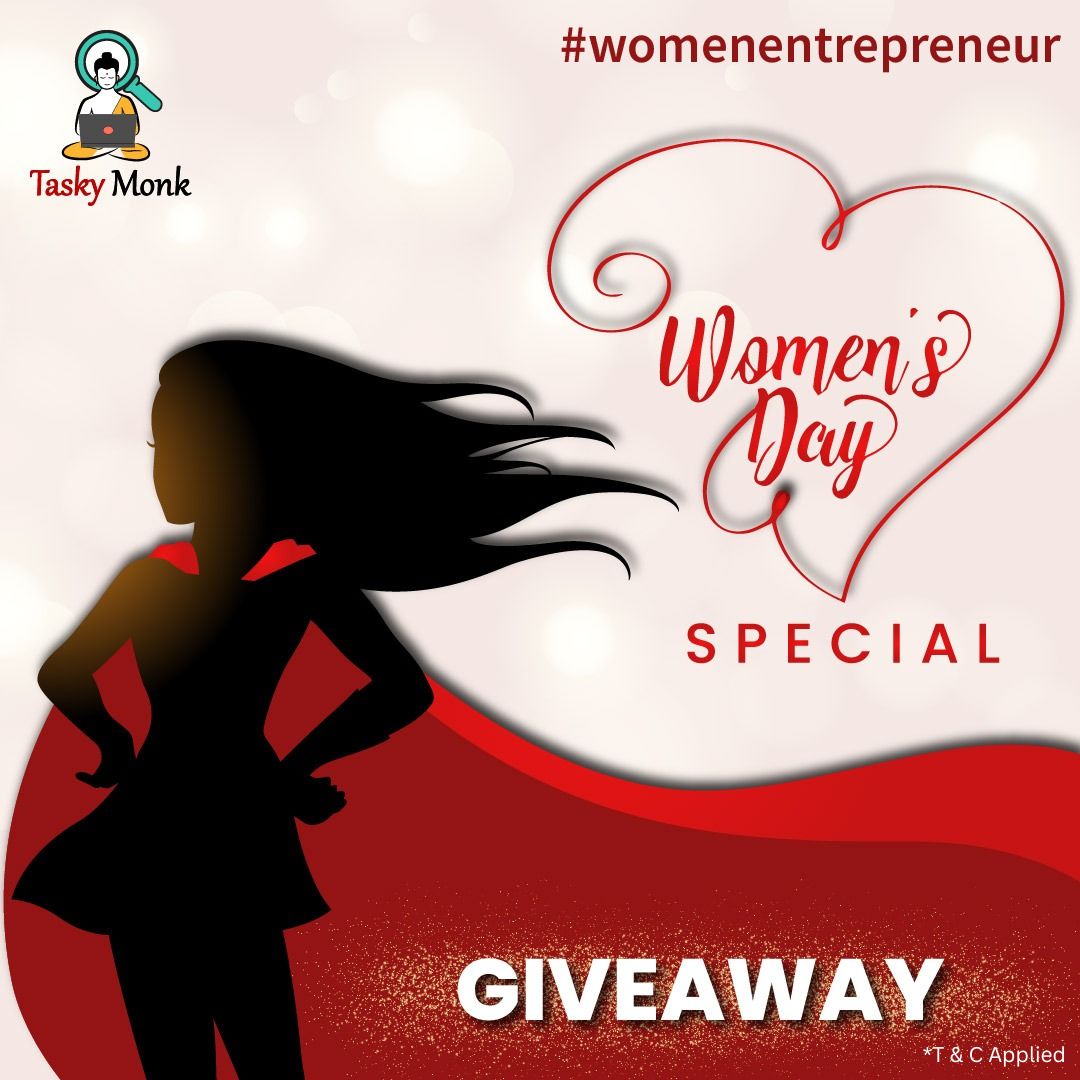 TaskyMonk's tweet photo. Women's Day Special

Participate in the giveaway contest with this link:
https://t.co/AuT3PxgSuC

#womensdayspecial #giveawayalert https://t.co/mvP3lF6Ozf