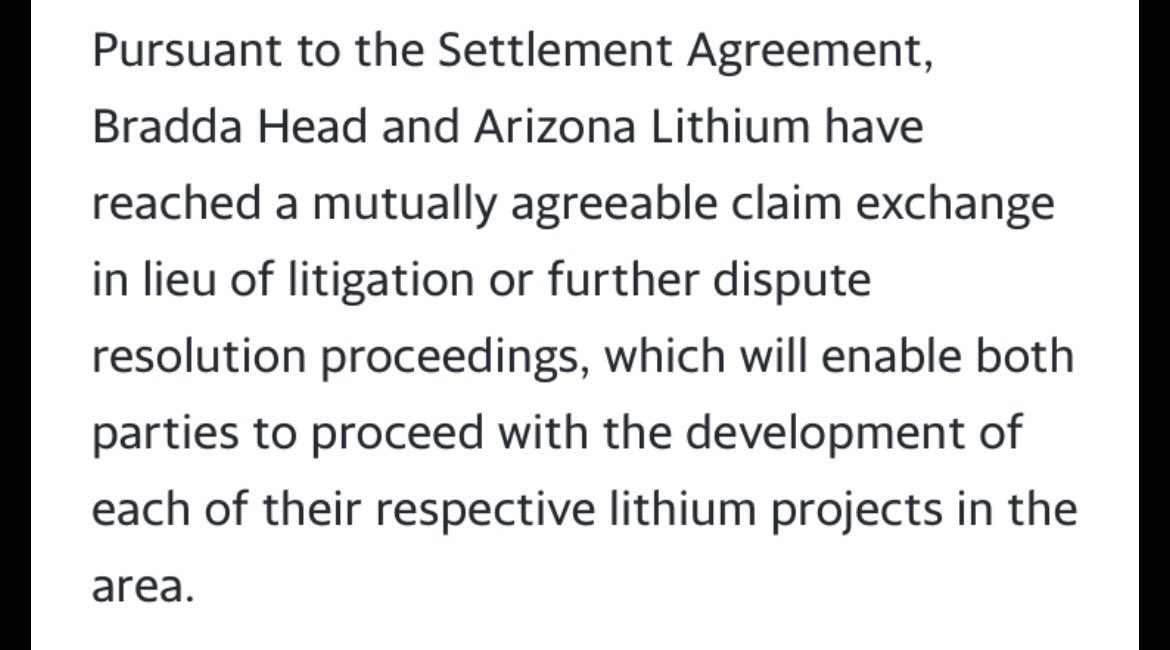$AZL @ArizonaLithium time to proceed with the development of our respective lithium project $AZLAF did you hear that @Interior @BLMNational @BLMArizona @BLMColoradoFire #bigsandy