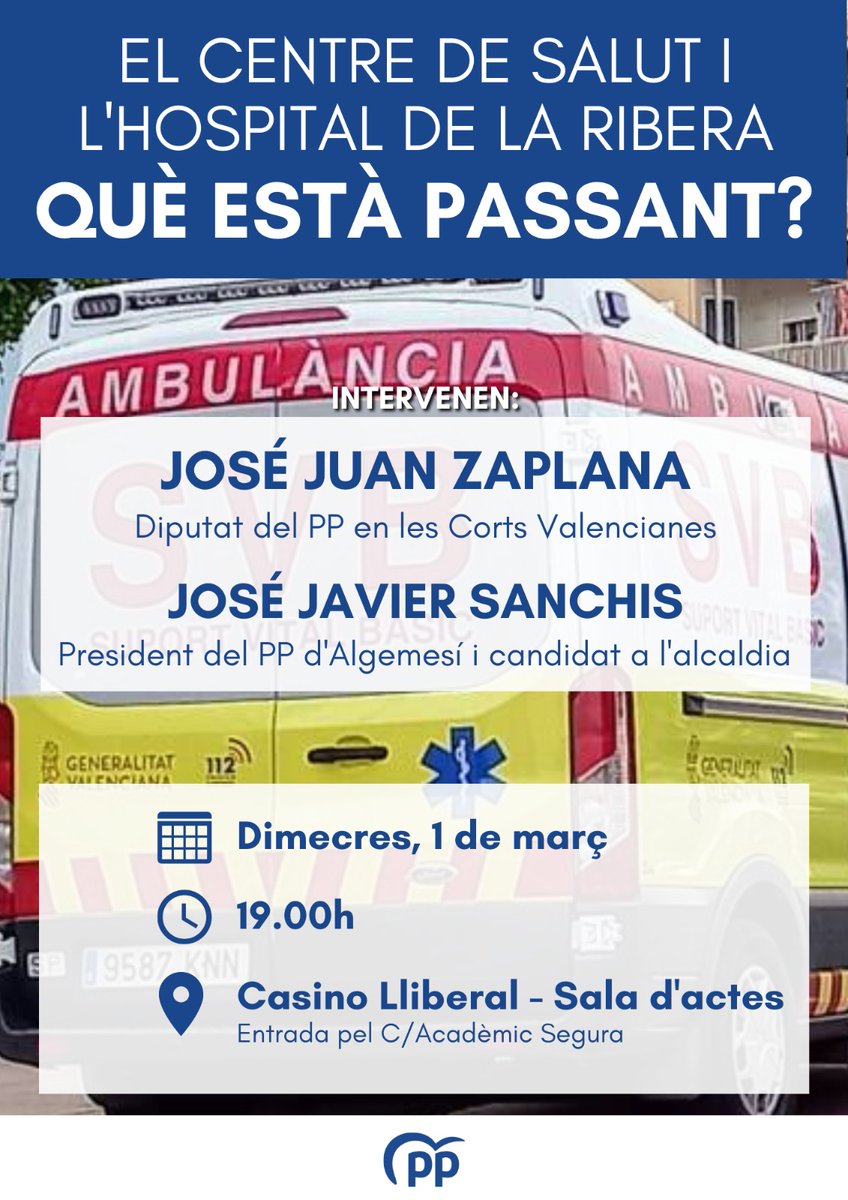 Hui parlem de ➡️ SANITAT 🏥👩‍⚕️
T'esperem!
