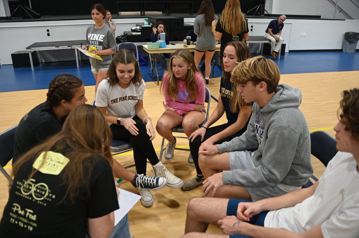 ThePineSchool's tweet photo. Upper School students flexed their trivia skills in the name of bonus Blue & Gold points as Academic Dean Sean Carlson unleashed an array of tough questions - allowing students to bond and blow-off a little steam. https://t.co/wpBbmcuDQ1 #PineSchool #PineCommunity https://t.co/BTychQNn27