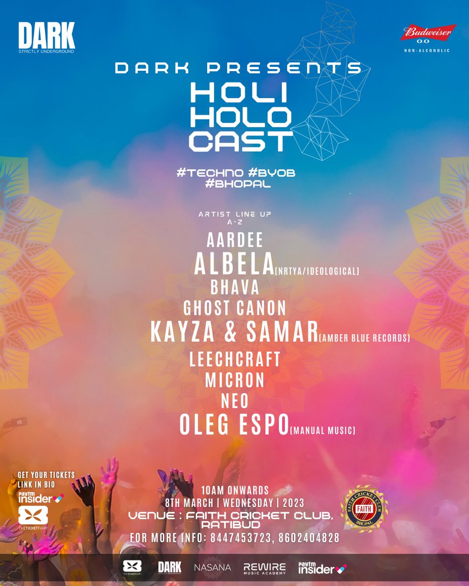 trapt_yogini's tweet photo. HOLI के क्या PLANS है ? 🌈 #holi2023 #Holi #bhopal #events #tecno #homeoftheyear #booknow #march 
.
Book tickets on⬇️⬇️⬇️⬇️⬇️
https://t.co/R5W2wesbnQ https://t.co/E6gyHBv5E0