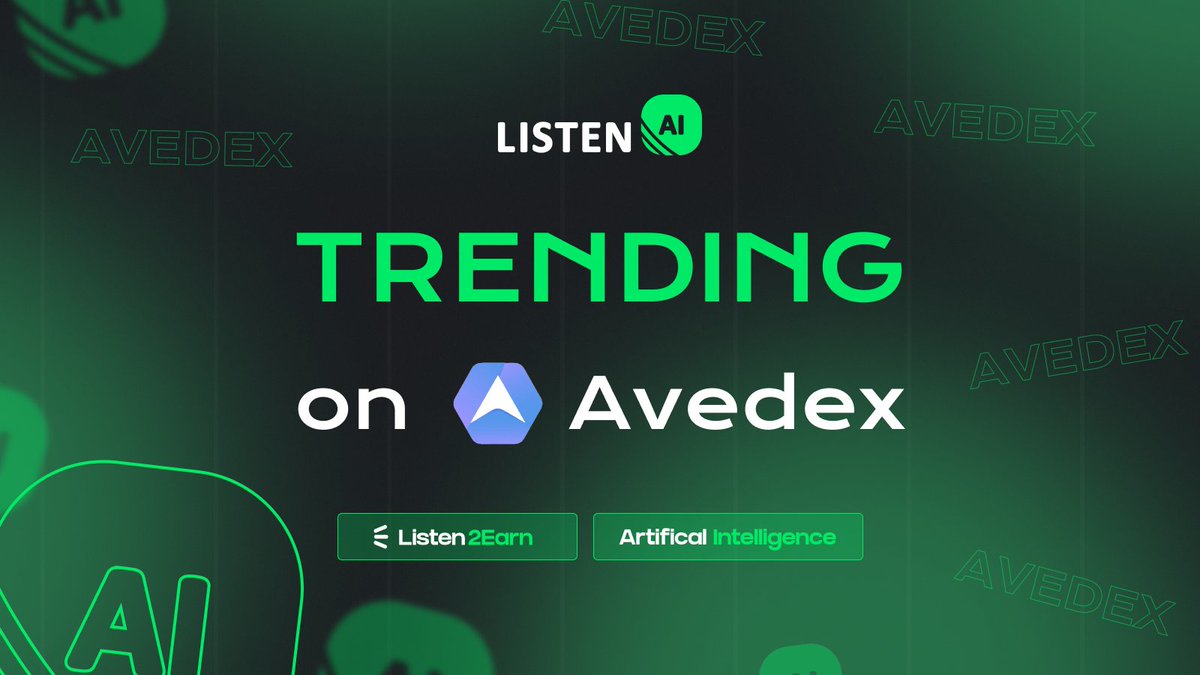 ListenAI_BSC's tweet photo. We want to announce that we have prepared for Avedex trending and it will be live on PancakeSwap Listing! 😁

Pinksale Presale: https://t.co/c3YamRO8k6 https://t.co/4RE4qPg6m1
