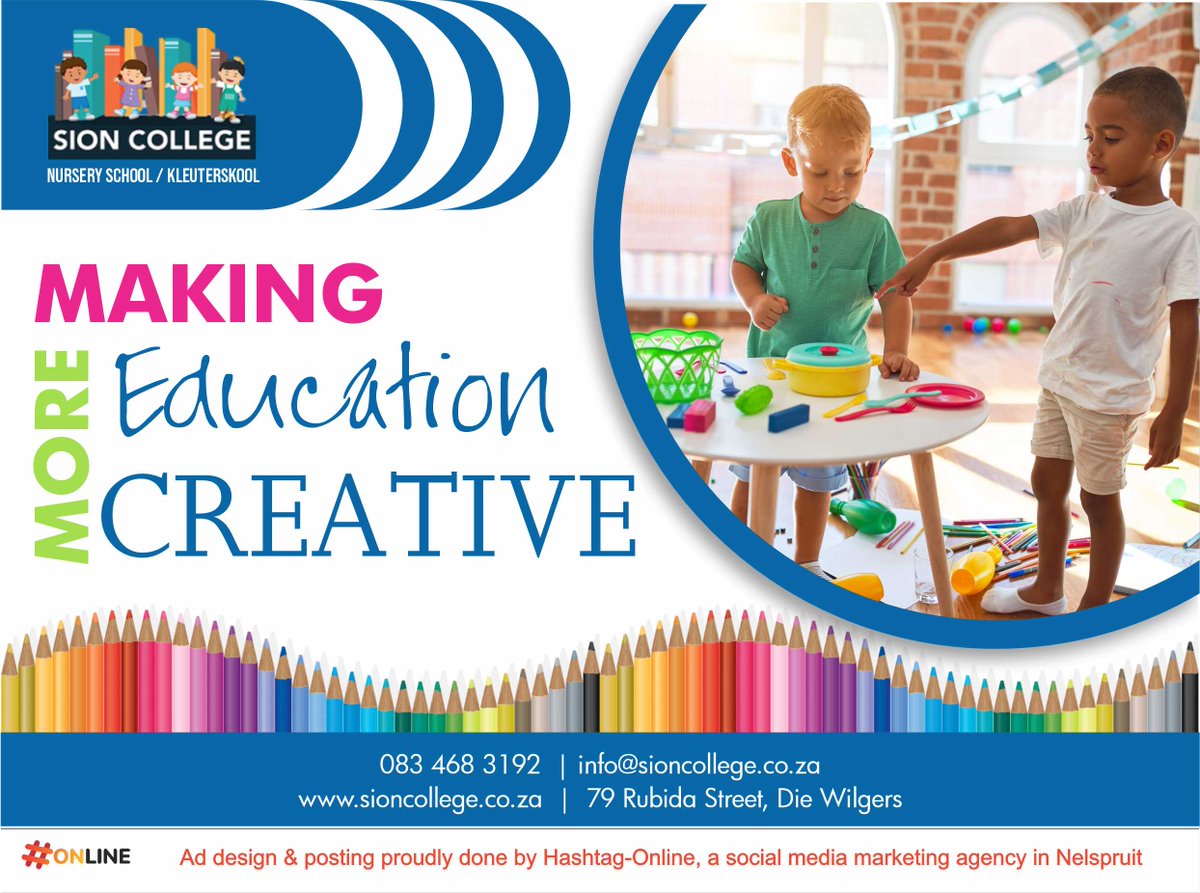 CollegeSion's tweet photo. For the best daycare in Lynnwood Ridge, Wilgers, Equestria, and La Montagne, come to Sion College.
Website: https://t.co/0ZHbS52fgs

#sioncollege #childcare #daycare #children #kids #earlychildhoodeducation #education #kindergarten #earlylearning #toddler #childcareprovider https://t.co/5mGqiQCA2a