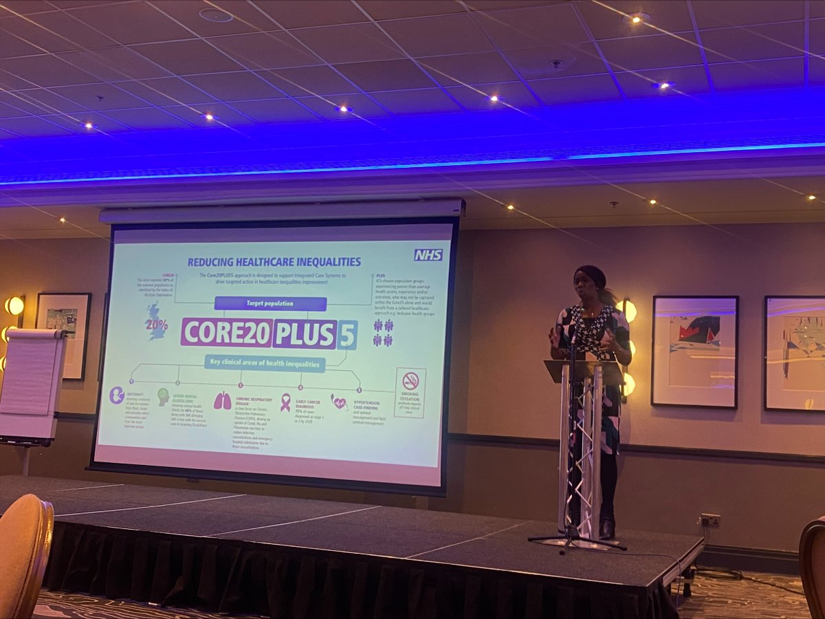 TU_NHS's tweet photo. @SafeeraAhmed @ChrisHopsonNHS @NHSEngland A real pleasure to hear from the inspirational Prof. @BolaOwolabi8, Director - Health Inequalities at @NHSEngland, on the #Core20Plus5 approach at the heart of delivering exceptional quality healthcare through equitable access, excellent experience and optimal outcomes for all. https://t.co/vIv1hIb0EE