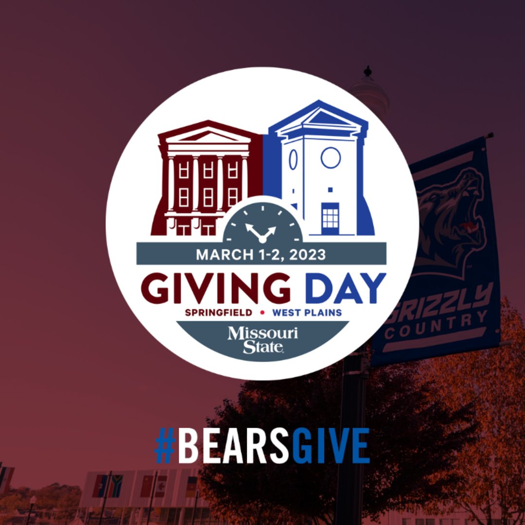 MSU_Economics's tweet photo. It is time for #Bearsgive! Giving Day is a time for students, employees, alumni, and friends of @Missouristate to come together and support their favorite departments. Click on the link below to donate to our Economics Department!

https://t.co/5PTTfC6Tdd

#EconomistBears 📉🐻📈 https://t.co/SIG0Yau1MF