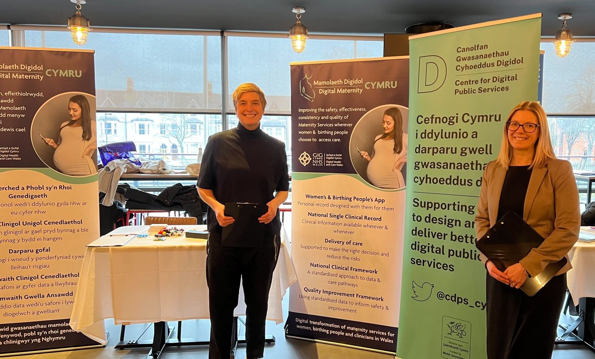 If you’re attending today’s @RcmWales conference pop along and say hello to @katyarnie and @4victoriasmith. They’re there to talk to midwives about how we, alongside @DHCWales, are helping to improve maternity services. #RCMWalesConf23 #DigitalMaternityCymru