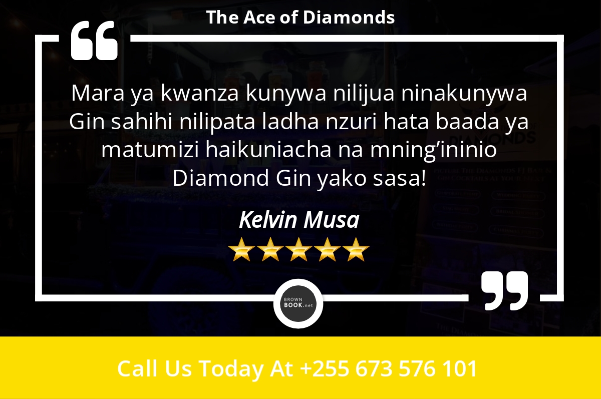 aceofdiamondgin's tweet photo. 5 Star: Kelvin M. "Mara ya kwanza kunywa nilijua ninakunywa Gin sahihi nilipata ladha nzuri hata baada ya..." https://t.co/RCFDqRFTCW https://t.co/bjwRwl7erM