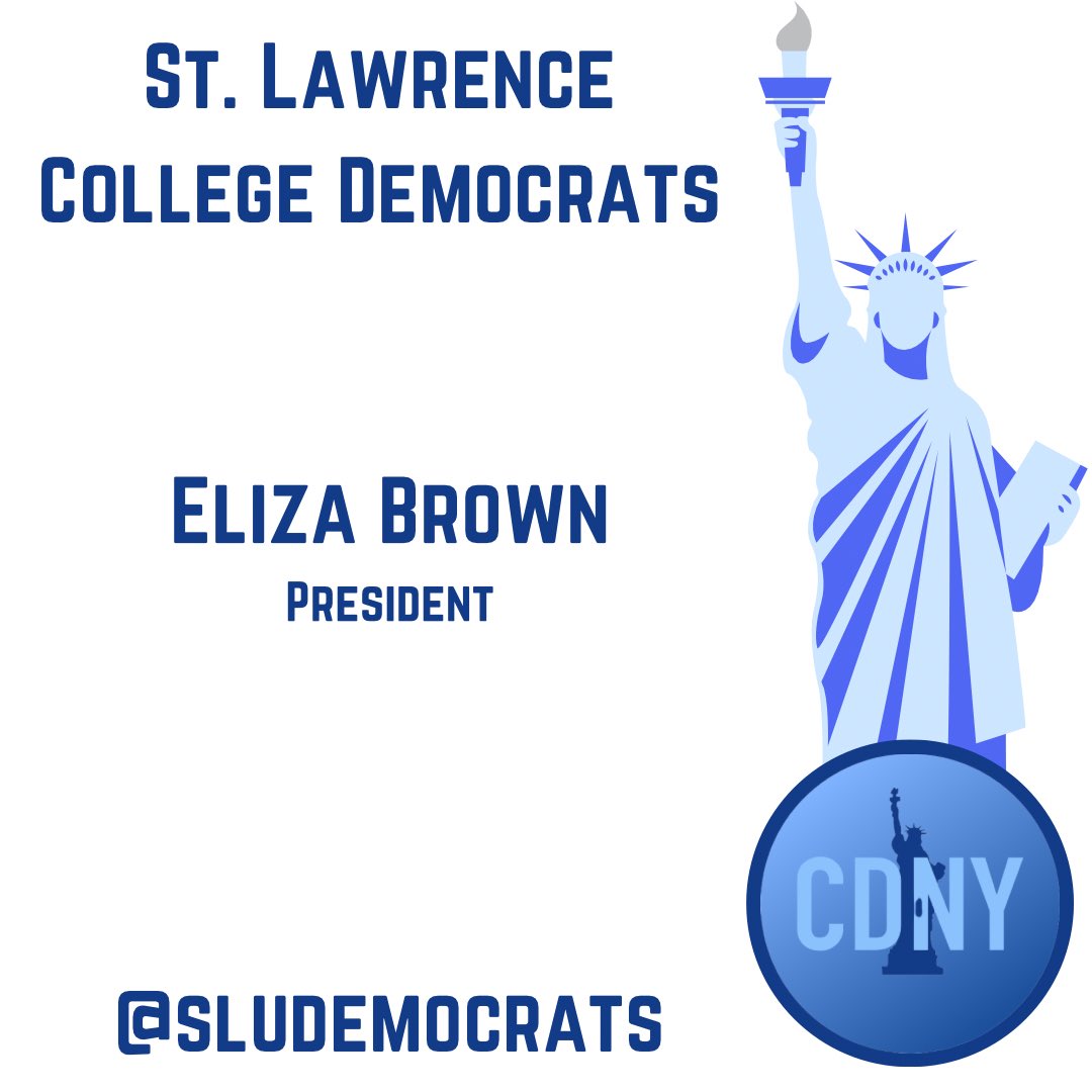CDNY is excited to welcome the St. Lawrence College Democrats as its 19th chartered member!

Go Saints!
#campuslife #youngdemocrats #democracy #collegedemocrats