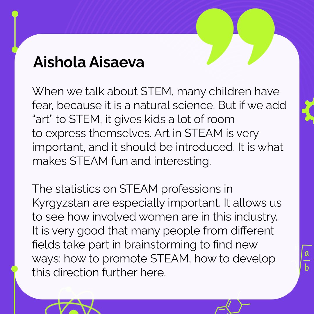 undpkg's tweet photo. #STEM4ALL in action 💥 

UNDP continues our storytelling of #STEM champions. 

Today champion is Aishoola -  digital illustrator and STEM partner UNDP Kyrgyzstan  🤗

Read more about this 👇 

#ГендердикТеңчилик #ГендерноеРавенство #STEM #AccLabKG #AccaleratorLabs #UNDPKG https://t.co/SVFAYQzEsv