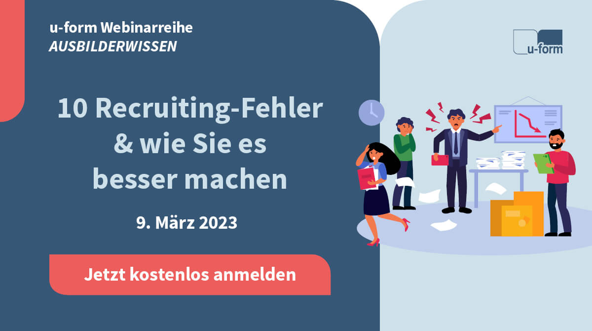 u_form_ts's tweet photo. In diesem Webinar stellt Ihnen Felica Ullrich 10 Recruiting-Fehler vor und zeigt, wie Sie es einfach besser machen können. #AzubiRecruiting #Azubis #AzubiMatching #AzubiMangel #DualeStudenten #Ausbildung #GenZ #Recruiting https://t.co/kI8W8EvhNN
